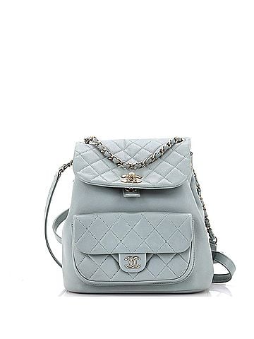 Chanel Duma Drawstring Backpack Quilted Leather Large (view 1)