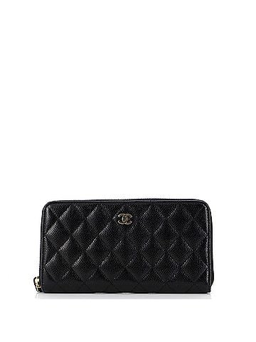 Chanel Zip Around Wallet Quilted Caviar Long (view 1)