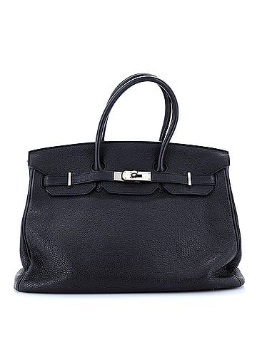 Hermès Birkin Handbag Black Clemence with Palladium Hardware 35 (view 1)
