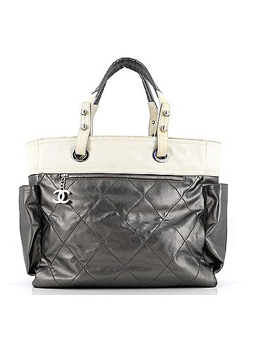 Chanel Biarritz Pocket Tote Quilted Coated Canvas Large (view 1)