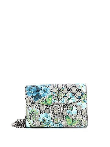 Gucci Dionysus Chain Wallet Blooms Print GG Coated Canvas Long (view 1)