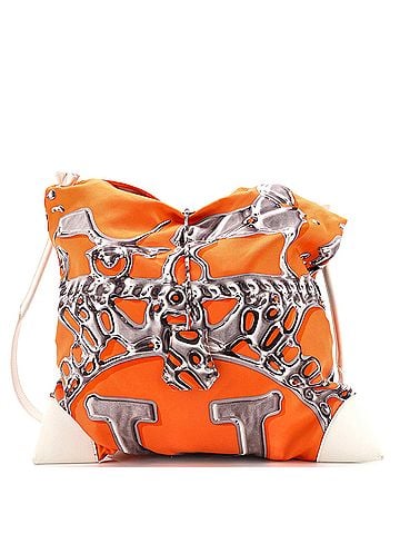 Hermès Silky City Bag Printed Silk and Leather GM (view 1)
