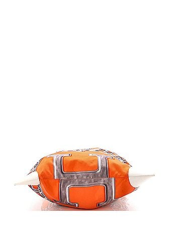Hermès Silky City Bag Printed Silk and Leather GM (view 2)