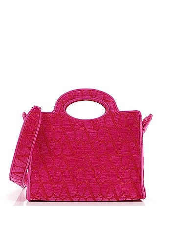 Valentino Garavani Le Troisieme Tote Toile Iconograph Velvet Mini (view 1)