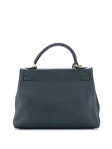 Hermès Kelly Handbag Green Evergrain with Gold Hardware 32 (view 2)