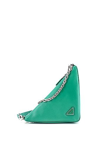 Prada Triangle Logo Zip Crossbody Bag Embossed Grace Lux Small (view 1)