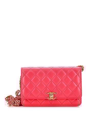 Chanel Double Chain CC Wallet on Chain Quilted Shiny Calfskin (view 1)