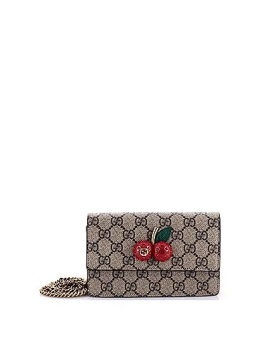 Gucci Cherries Wallet on Chain GG Coated Canvas Mini (view 1)