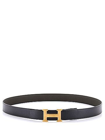Hermès Constance Martelee H Reversible Belt Leather with Hammered Hardware Medium (view 2)