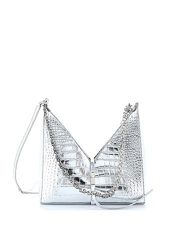 Givenchy Cut Out Shoulder Bag Crocodile Embossed Leather Small (view 1)