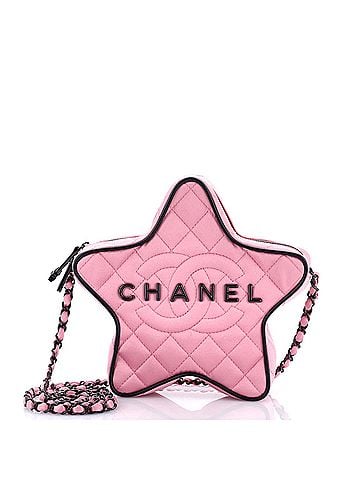 Chanel CC Walk of Fame Star Bag Quilted Satin (view 1)