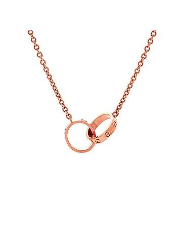 Cartier Love Interlocking Necklace 18K Rose Gold (view 2)