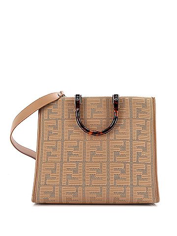 Fendi Sunshine Shopper Tote Zucca Technical Mesh Medium (view 1)