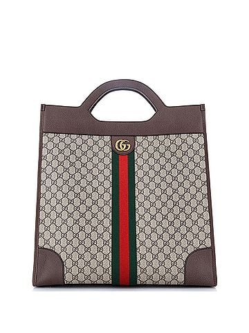 Gucci Ophidia Cut Out Handle Tote GG Coated Canvas Large (view 1)