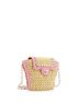 Chanel 100% Raffia Pink Tan CC Flap Basket Shopping Bag Woven Raffia with Chain Detail Small One size - photo 4