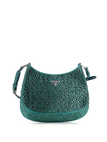 Prada Cleo Shoulder Bag Crystal Embellished Satin Small (view 1)