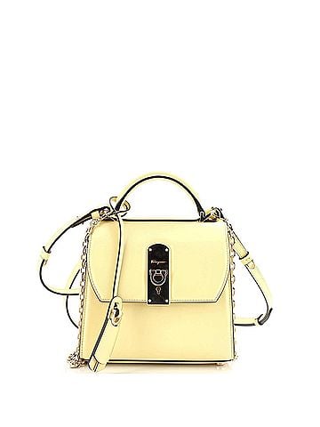 Salvatore Ferragamo Boxyz Top Handle Bag Leather Small (view 1)