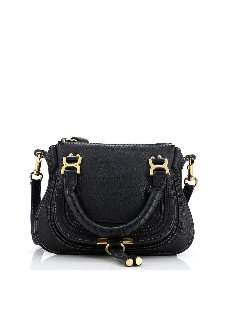 Chloé 100% Leather Black Marcie Satchel Leather Baby One size - photo 1
