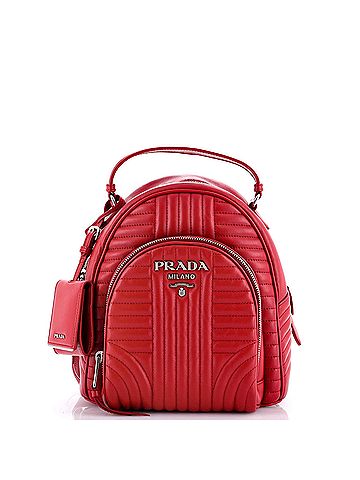 Prada Front Pocket Backpack Diagramme Quilted Leather Small (view 1)