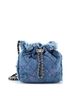 Chanel 100% Denim Blue Denim Mood Chain Bucket Bag Logo Printed Quilted Fringe Denim Medium One size - photo 1