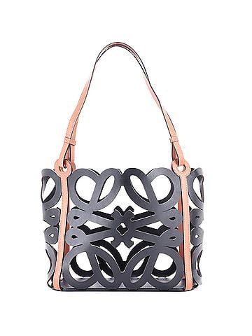 Loewe Anagram Cut Out Tote Leather with Canvas Small (view 1)