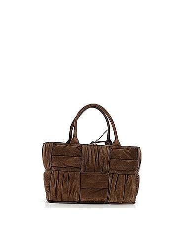 Bottega Veneta Arco Tote Maxi Intrecciato Plisse Suede Small (view 2)