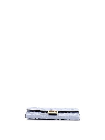 Fendi Baguette Continental Wallet on Chain Zucca Embossed Leather (view 2)