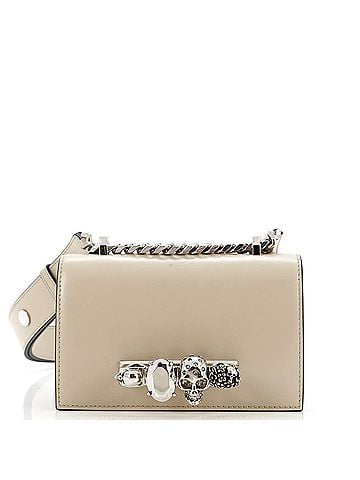 Alexander McQueen Biker Jewelled Flap Satchel Leather Mini (view 1)