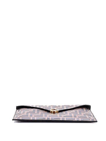 Fendi F is Fendi Envelope Flat Pouch Zucca Embossed Leather Large (view 2)