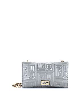 Fendi Baguette Continental Wallet on Chain Zucca Embossed Leather (view 1)