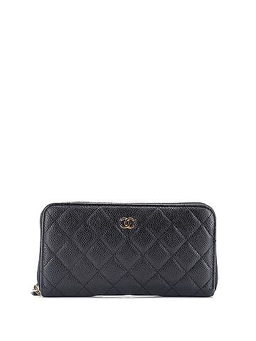 Chanel Zip Around Wallet Quilted Caviar Long (view 1)
