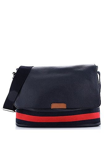 Gucci Signature Web Messenger Bag Leather Large (view 1)