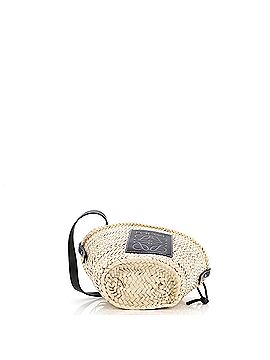 Loewe Drawstring Bucket Crossbody Bag Raffia and Leather (view 2)