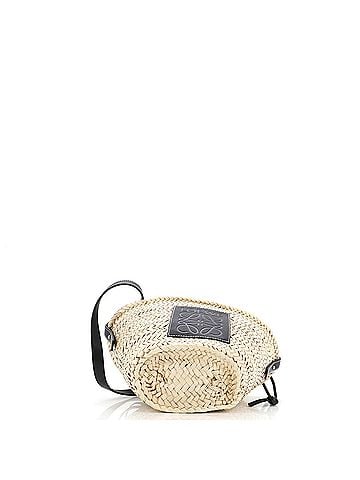 Loewe Drawstring Bucket Crossbody Bag Raffia and Leather (view 2)