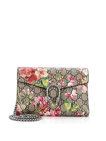 Gucci Dionysus Chain Wallet Blooms Print GG Coated Canvas Small (view 1)