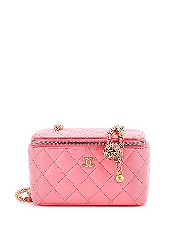 Chanel Pearl Crush Vanity Case with Chain Quilted Lambskin Small (view 1)