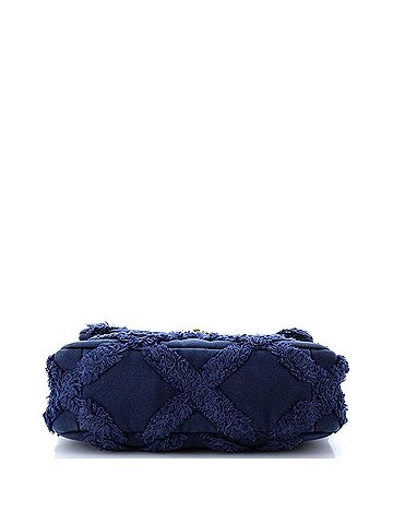 Chanel 19 Flap Bag Fringe Quilted Cotton Canvas Medium (view 2)