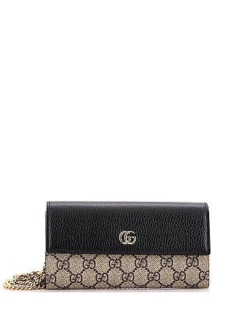 Gucci GG Marmont Continental Chain Wallet GG Coated Canvas and Leather (view 1)