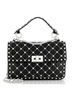 Valentino Garavani 100% Leather Black Rockstud Spike Flap Bag Quilted Leather Medium One size - photo 1