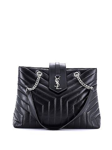 Saint Laurent LouLou Tote Matelasse Chevron Leather Large (view 1)