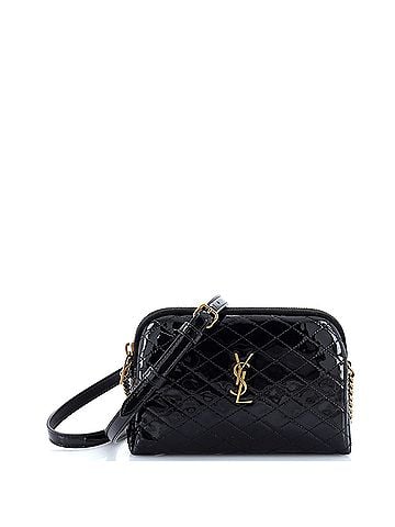 Saint Laurent Gaby Zipped Pouch Crossbody Quilted Patent (view 1)