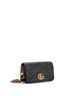 Gucci 100% Leather Black GG Marmont Chain Flap Bag Matelasse Leather Mini One size - photo 3