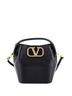 Valentino Garavani 100% Leather Black Pink VLogo Convertible Top Handle Bucket Bag Leather Mini One size - photo 1