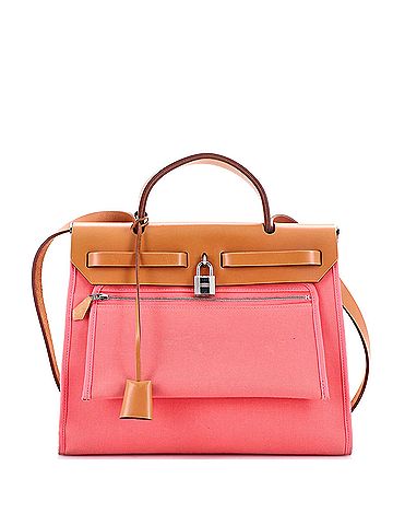 Hermès Herbag Zip Leather and Toile 31 (view 1)