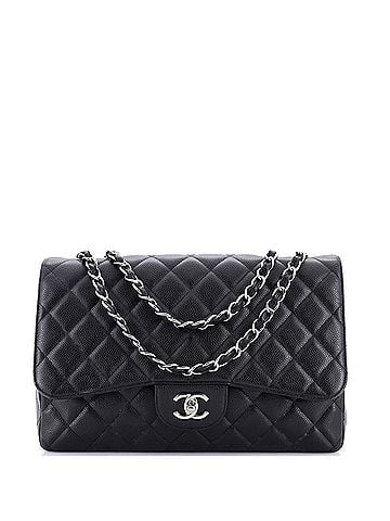 Chanel Classic Single Flap Bag Quilted Caviar Jumbo (view 1)