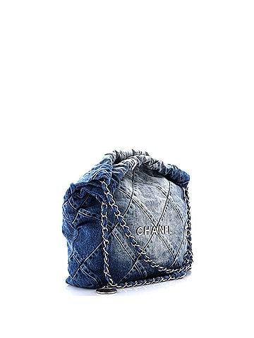 Chanel 22 Chain Hobo Quilted Denim Small (view 2)