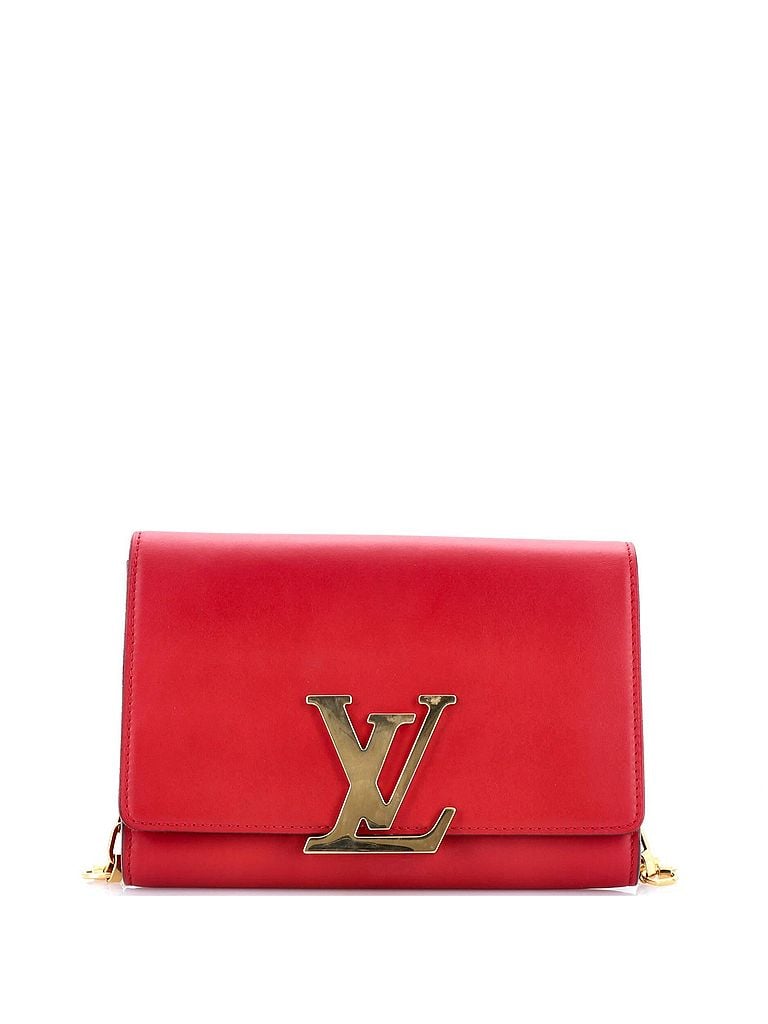 Louis Vuitton 100% Leather Red Chain Louise Clutch Leather GM One size - photo 1