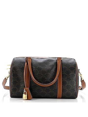 Céline Boston Bag Triomphe Coated Canvas Medium (view 1)