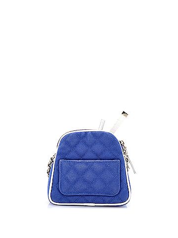 Chanel CC Tennis Racket Clutch with Chain Quilted Canvas and Leather Small (view 2)
