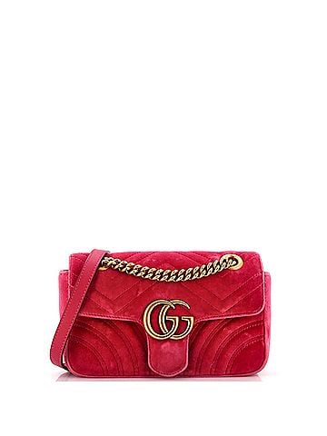 Gucci GG Marmont Flap Bag Matelasse Velvet Mini (view 1)